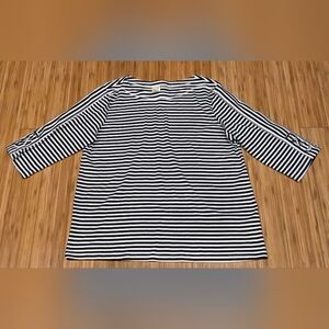 NWOT Blair Striped Black and White Women's Top